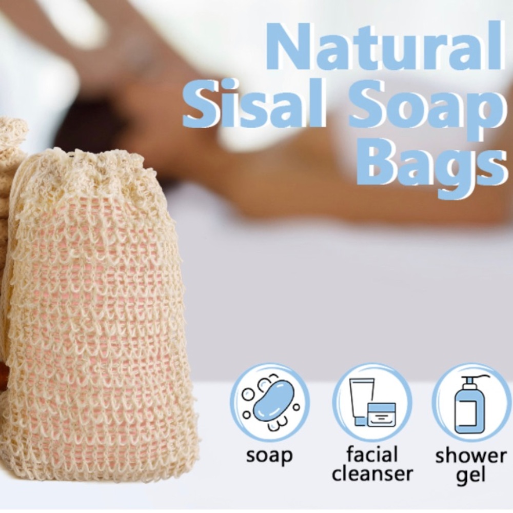 Multipurpose Sisal Soap Pouch - bathing, hand washing, showering, Save soap bits